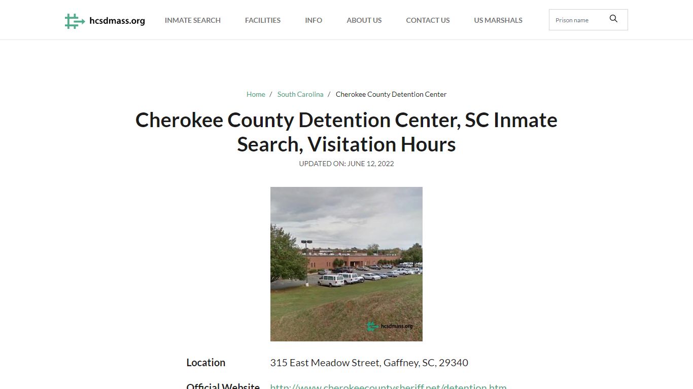 Cherokee County Detention Center, SC Inmate Search ...